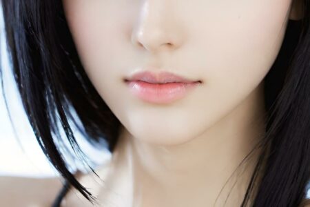 AI girl with black hair wallpaper