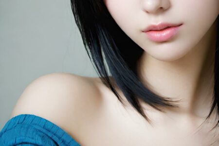 AI girl with black hair wallpaper