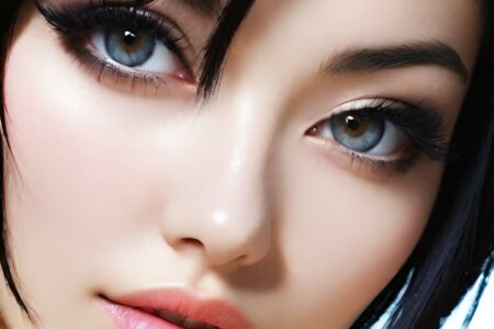 AI girl with black hair wallpaper