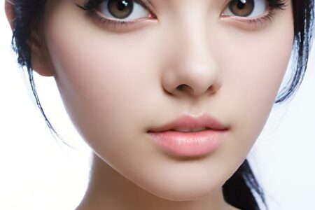 AI girl with black hair wallpaper