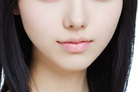AI girl with black hair wallpaper