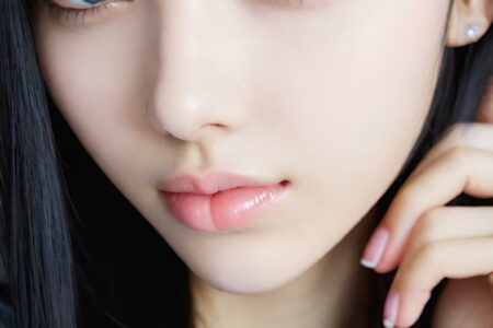 AI girl with black hair wallpaper