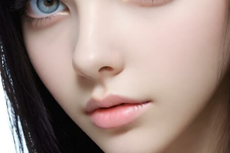 AI girl with black hair wallpaper