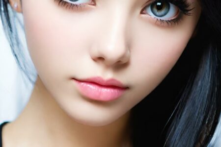 AI girl with black hair wallpaper