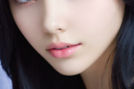 AI girl with black hair wallpaper