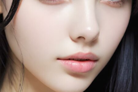 AI girl with black hair wallpaper