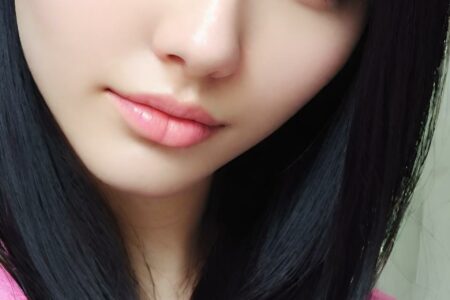 AI girl with black hair wallpaper