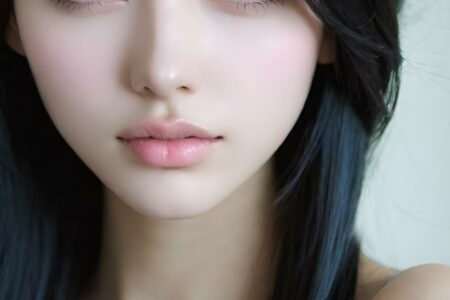 AI girl with black hair wallpaper