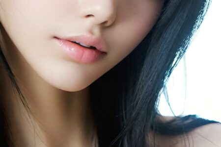 AI girl with black hair wallpaper