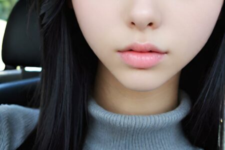 AI girl with black hair wallpaper