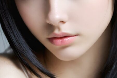 AI girl with black hair wallpaper