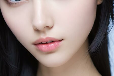 AI girl with black hair wallpaper
