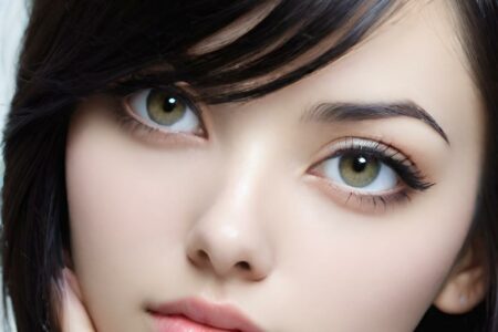 AI girl with black hair wallpaper