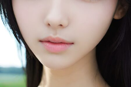 AI girl with black hair wallpaper