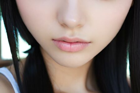 AI girl with black hair wallpaper
