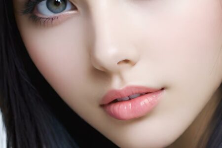 AI girl with black hair wallpaper