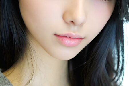 AI girl with black hair wallpaper