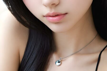 AI girl with black hair wallpaper