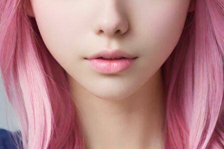 AI girl with pink hair wallpaper