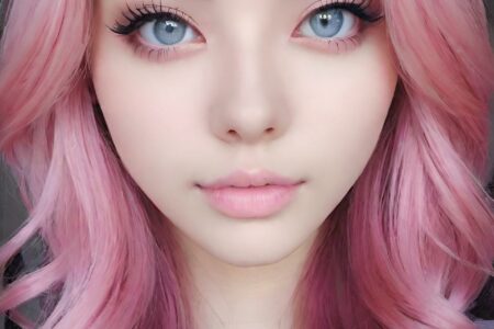AI girl with pink hair wallpaper