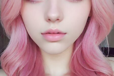 AI girl with pink hair wallpaper