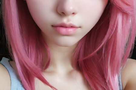 AI girl with pink hair wallpaper