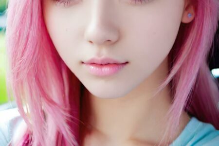 AI girl with pink hair wallpaper