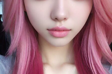 AI girl with pink hair wallpaper