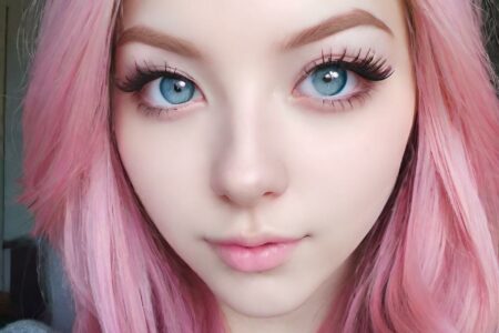AI girl with pink hair wallpaper
