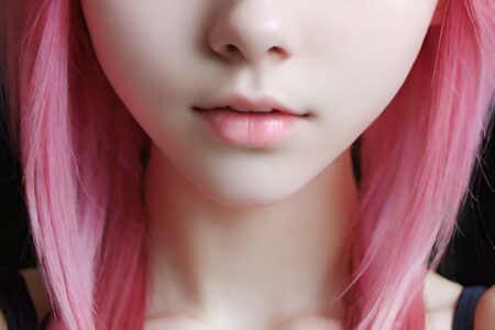 AI girl with pink hair wallpaper