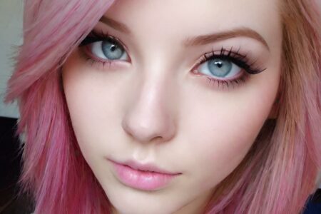 AI girl with pink hair wallpaper