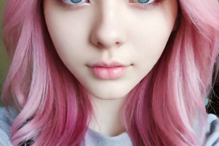 AI girl with pink hair wallpaper