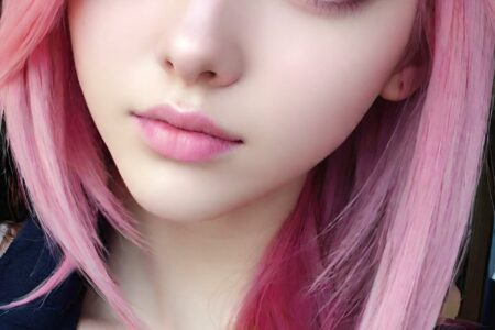 AI girl with pink hair wallpaper