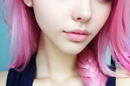 AI girl with pink hair wallpaper