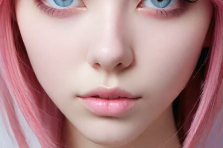 AI girl with pink hair wallpaper