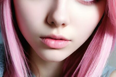 AI girl with pink hair wallpaper
