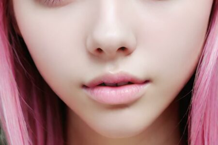 AI girl with pink hair wallpaper