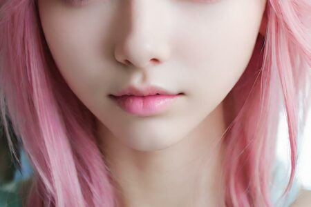 AI girl with pink hair wallpaper