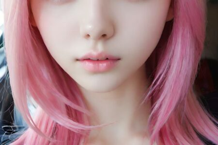AI girl with pink hair wallpaper