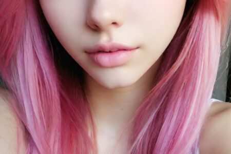 AI girl with pink hair wallpaper