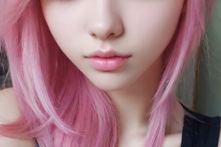 AI girl with pink hair wallpaper
