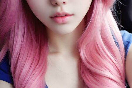 AI girl with pink hair wallpaper