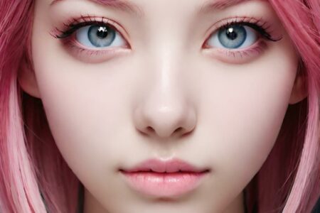 AI girl with pink hair wallpaper