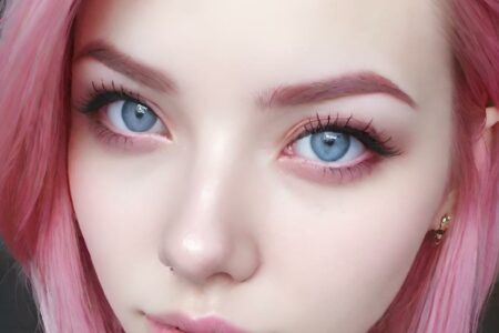 AI girl with pink hair wallpaper
