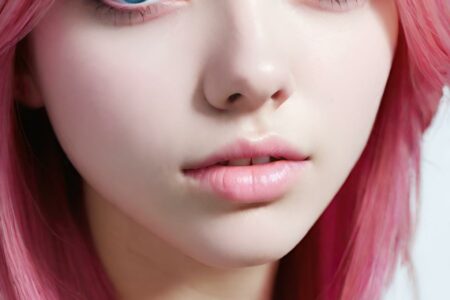 AI girl with pink hair wallpaper