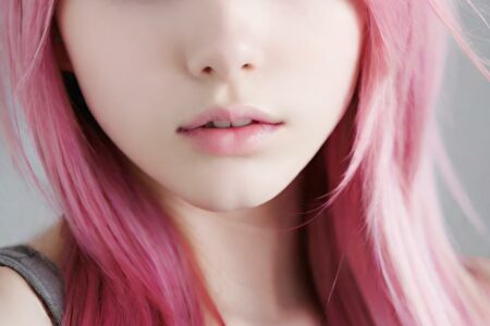 AI girl with pink hair wallpaper