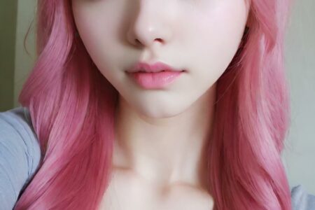 AI girl with pink hair wallpaper