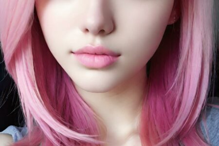 AI girl with pink hair wallpaper