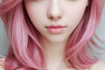 AI girl with pink hair wallpaper