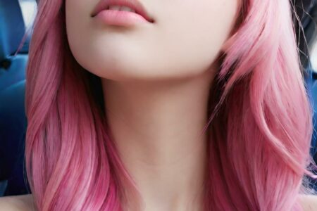 AI girl with pink hair wallpaper